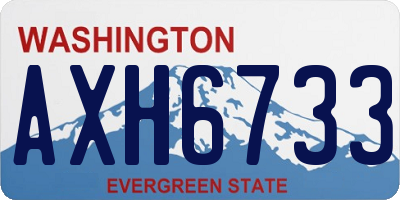 WA license plate AXH6733