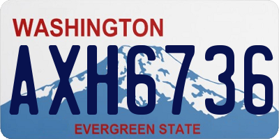 WA license plate AXH6736