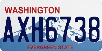 WA license plate AXH6738