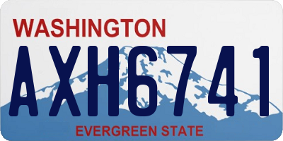 WA license plate AXH6741