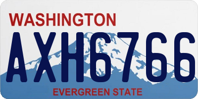 WA license plate AXH6766