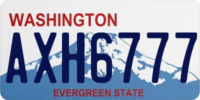 WA license plate AXH6777
