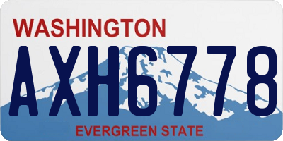 WA license plate AXH6778