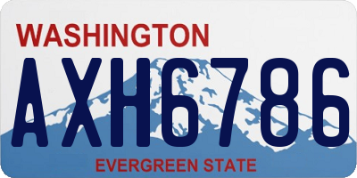 WA license plate AXH6786