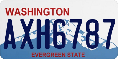 WA license plate AXH6787