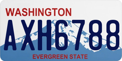 WA license plate AXH6788