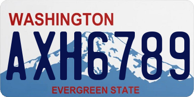 WA license plate AXH6789