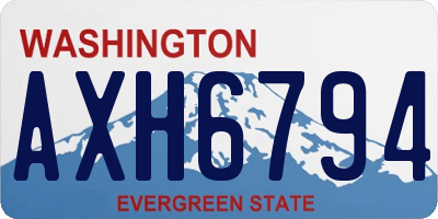 WA license plate AXH6794