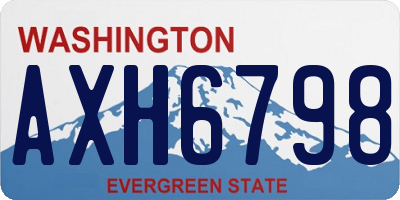 WA license plate AXH6798