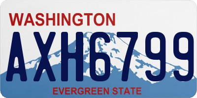 WA license plate AXH6799