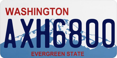 WA license plate AXH6800