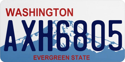 WA license plate AXH6805