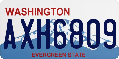 WA license plate AXH6809