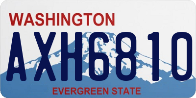 WA license plate AXH6810