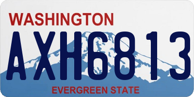 WA license plate AXH6813