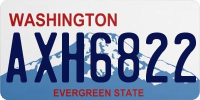 WA license plate AXH6822