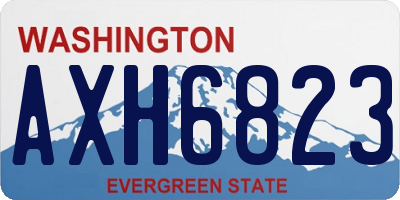 WA license plate AXH6823