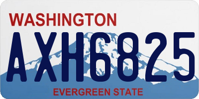 WA license plate AXH6825