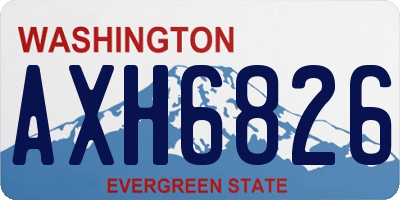 WA license plate AXH6826