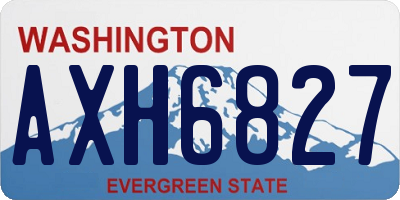WA license plate AXH6827