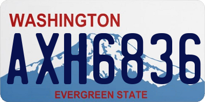 WA license plate AXH6836