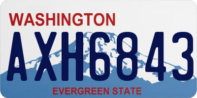 WA license plate AXH6843