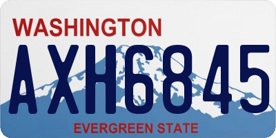 WA license plate AXH6845