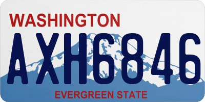 WA license plate AXH6846