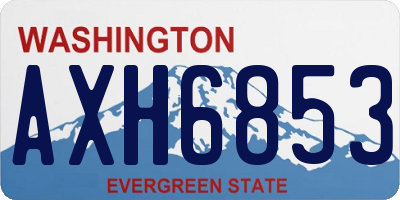 WA license plate AXH6853