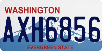 WA license plate AXH6856