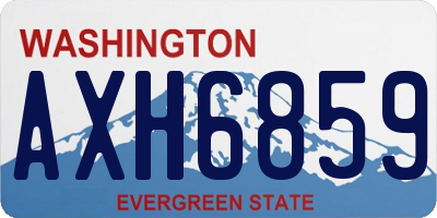 WA license plate AXH6859