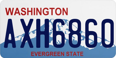 WA license plate AXH6860