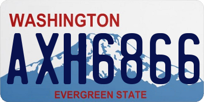 WA license plate AXH6866