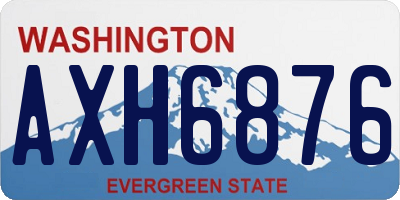 WA license plate AXH6876