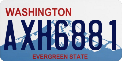 WA license plate AXH6881