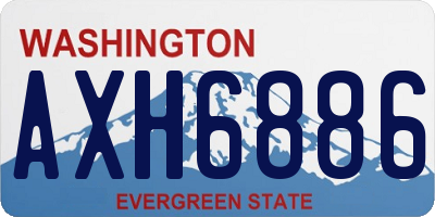 WA license plate AXH6886