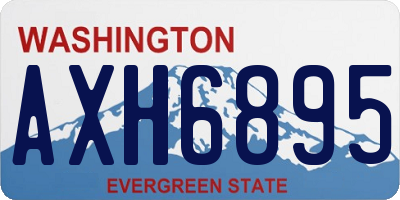 WA license plate AXH6895