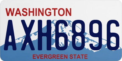 WA license plate AXH6896