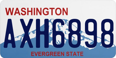 WA license plate AXH6898