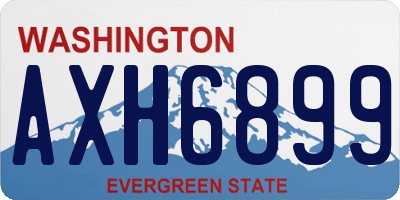 WA license plate AXH6899