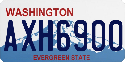 WA license plate AXH6900