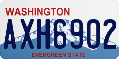 WA license plate AXH6902