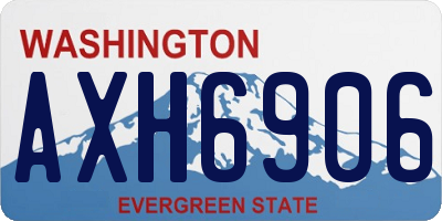 WA license plate AXH6906