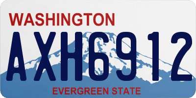 WA license plate AXH6912