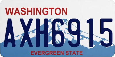 WA license plate AXH6915