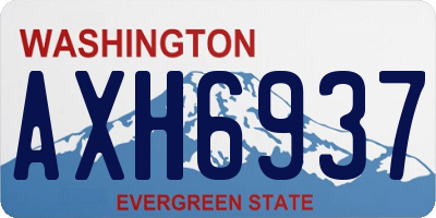 WA license plate AXH6937