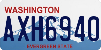 WA license plate AXH6940
