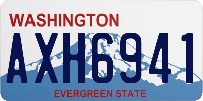 WA license plate AXH6941