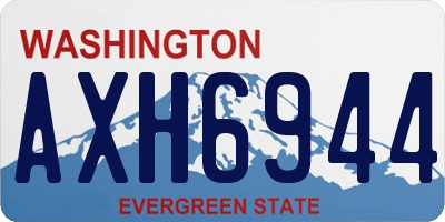 WA license plate AXH6944