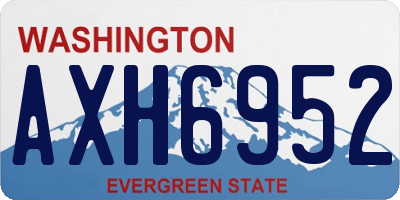 WA license plate AXH6952